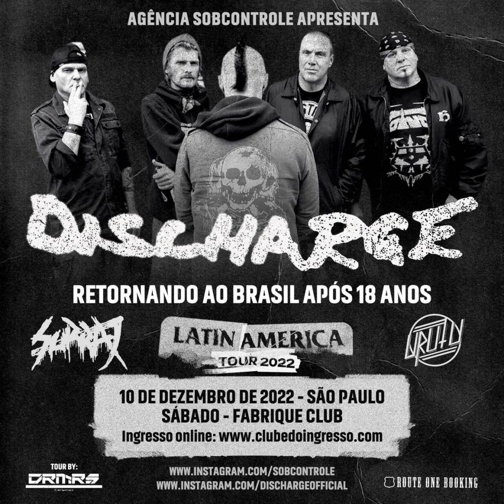 Discharge volta ao Brasil para show único em São Paulo