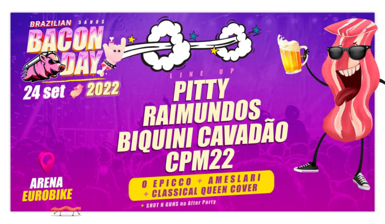 Festival Brazilian Bacon Day reúne bacon e rock em Ribeirão Preto