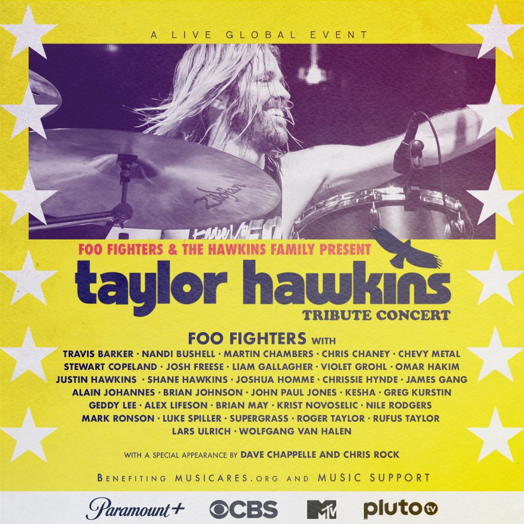 Cartaz oficial da apresentação em homenagem à Taylor Hawkins