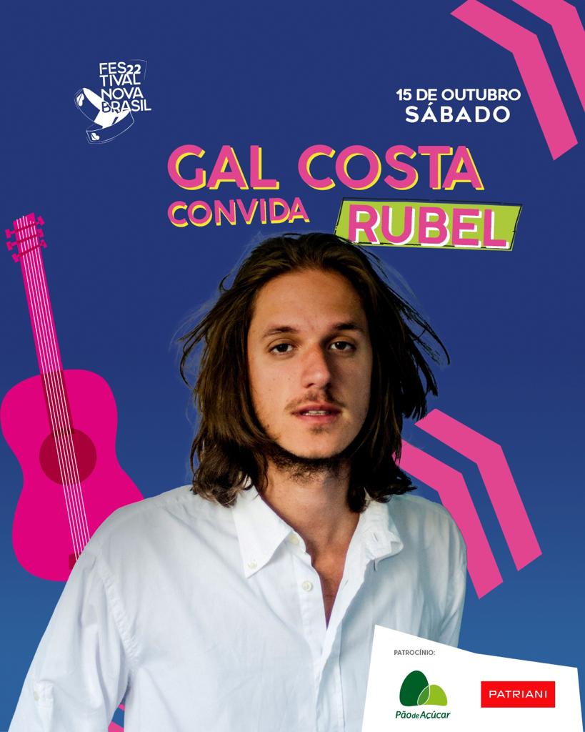 poster do convite de Gal Costa para Rubel no festival novabrasil