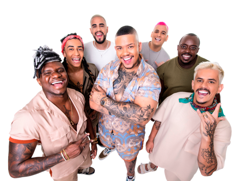 Integrantes do grupo de pagode Di Propósito