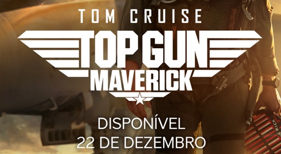 Recorte do pôster de divulgação do filme Top Gun: Maverick