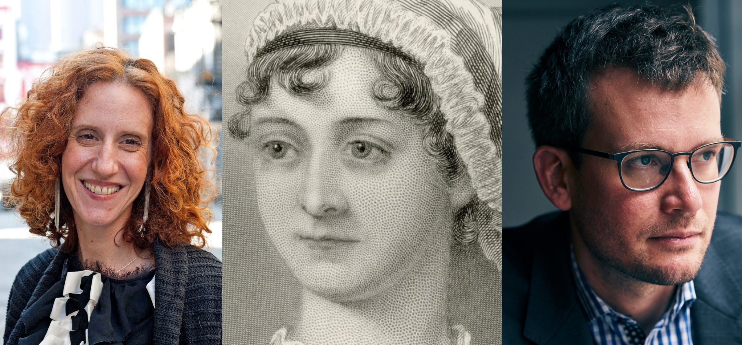 Gayle Forman, Jane Austen e John Green em montagem para o post de autores famosos e seus livros desconhecidos