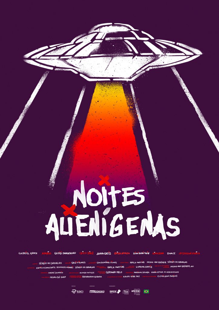 Pôster oficial de Noites Alienígenas. Foto: divulgação/Saci Filmes