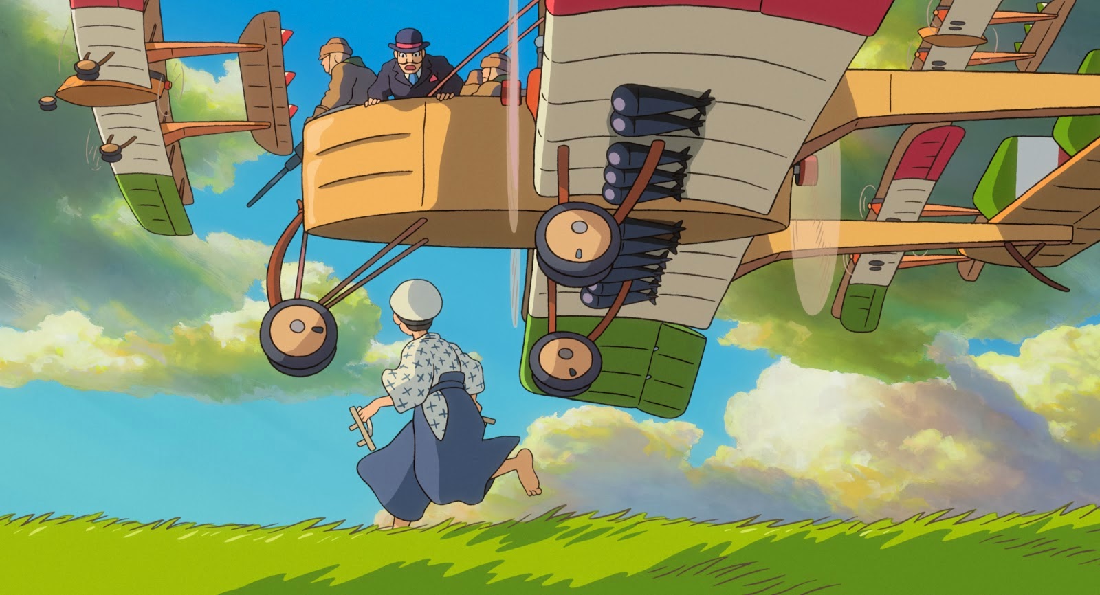 Cena do filme Vidas ao Vento, dirigido por Hayao Miyazaki