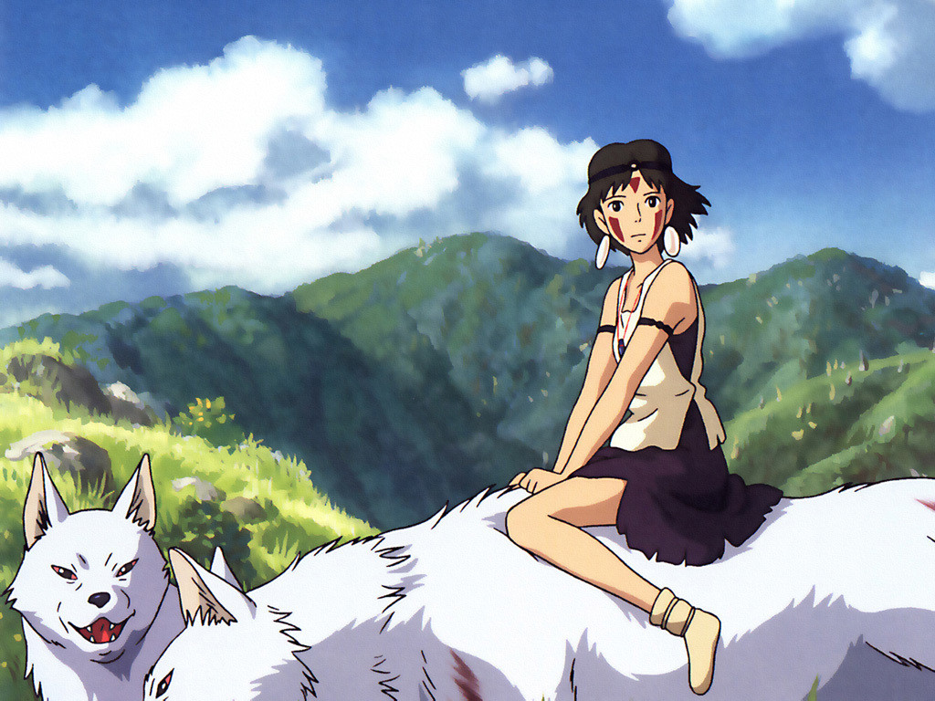 Cena do filme Princesa Mononoke, dirigido por Hayao Miyazaki