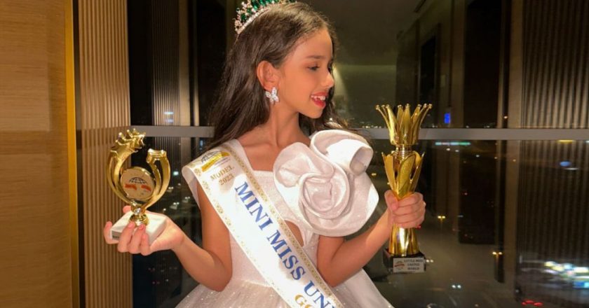 Rebecca Macedo é eleita Mini Miss Mundo em Dubai