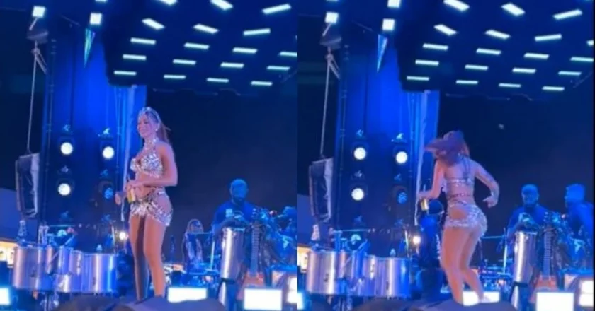 Anitta foge de fã que invadiu o palco em show em São Paulo