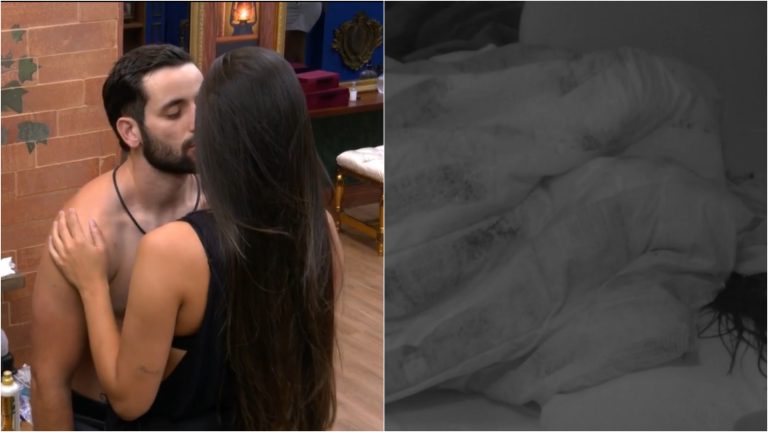 Após beijo, Anny e Matteus movimentam edredom depois da festa