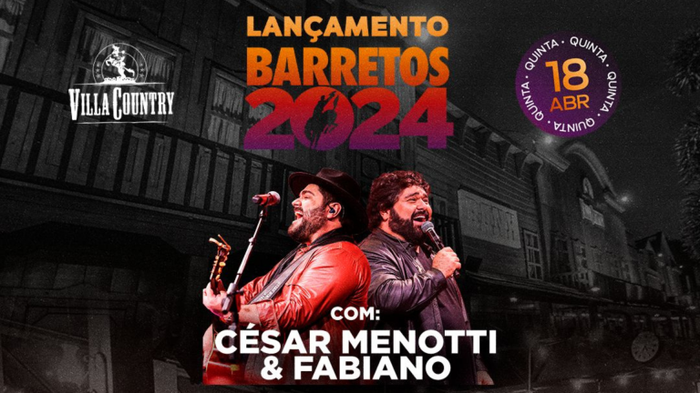 Lançamento da Festa do Peão de Barretos no Villa Country conta com grandes nomes da música sertaneja