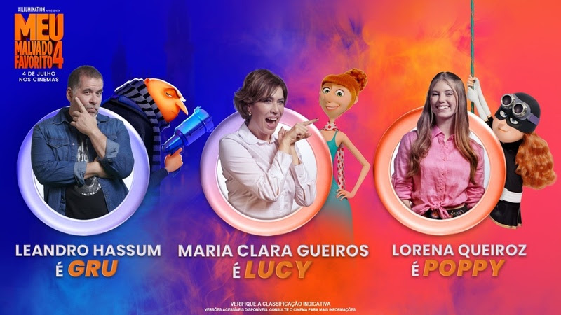 Meu Malvado Favorito 4: Lorena Queiroz, Leandro Hassum e Maria Clara Gueiros assumem a dublagem do filme